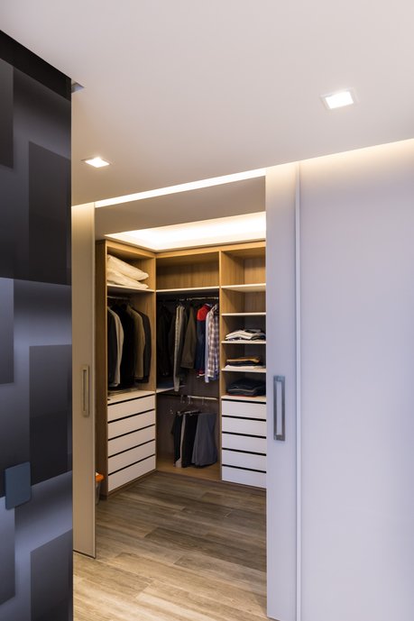 Closet e portas de vidro