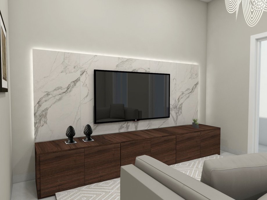 PAINEL FEITO COM O PORCELANTO BIANCO DI ELBA 