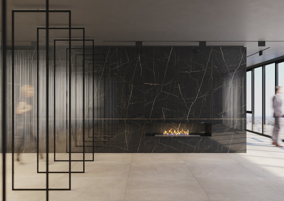Sala com Nero Venato,