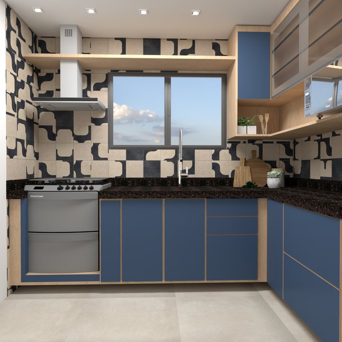 Cozinha moderna com a linha Ipanema, pois o Neotropical é o conceito. Um olhar contemporâneo e carioca. 