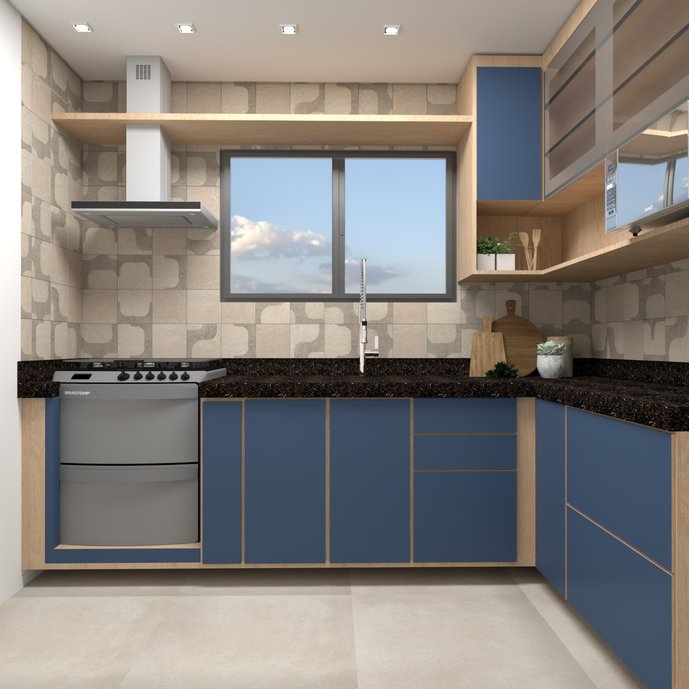 Cozinha moderna com a linha Ipanema, pois o Neotropical é o conceito. Um olhar contemporâneo e carioca. 