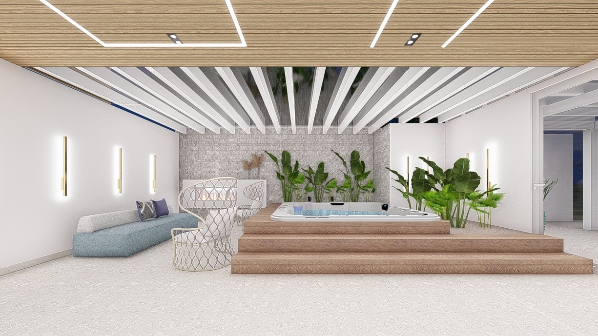 Espaço de Lareira e Spa