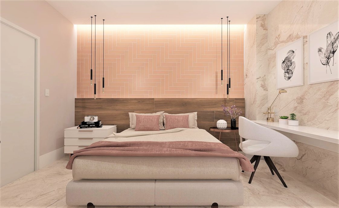 Quarto ARAUCÁRIA ESCURA TOUCH, TERRALMA SARDENHA e SIENA CHIANTI - Karina Towersey