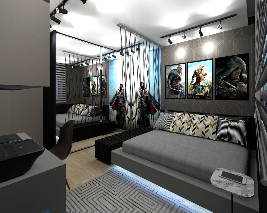 Quarto Gamer para jovem.