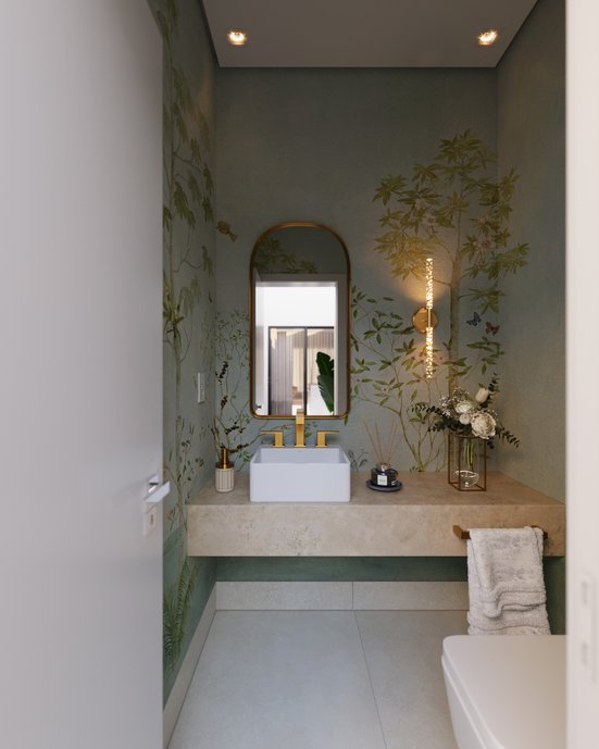 Lavabo desenvolvido na cidade de Rondonópolis, no condomínio Villa Toscana.

