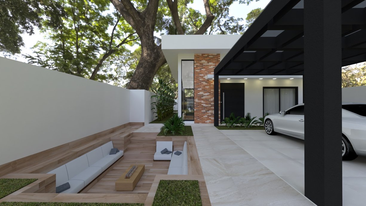 Fachada residencial com o rústico na medida certa | Projetista: Stephanie 