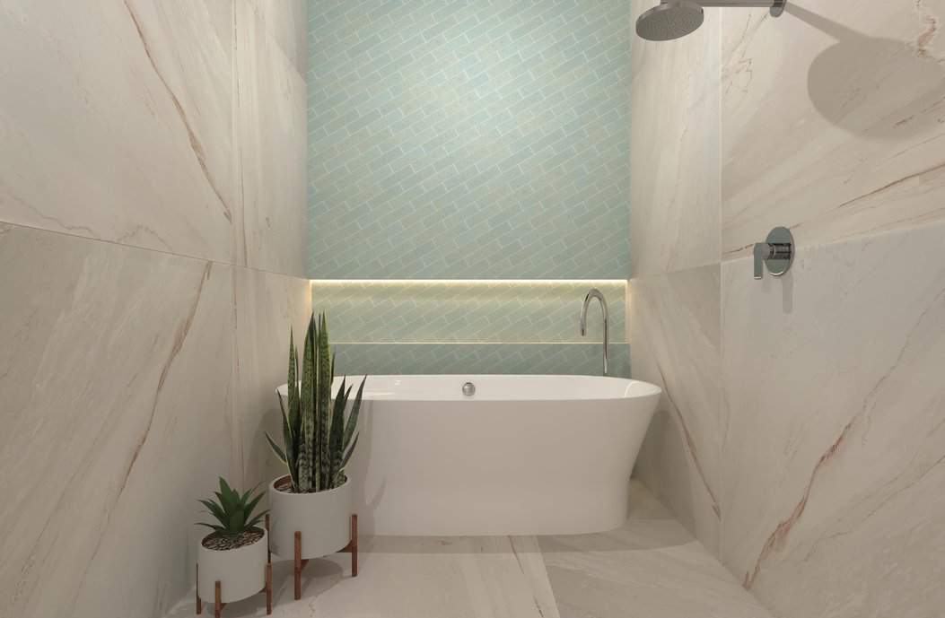 Proposta de banheiro utilizando o palissandro juntamente com o zanzibar da linha horizontes.