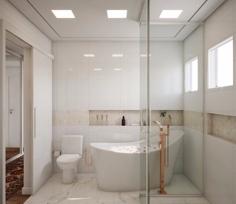 Para trazer um ar de aconchego, o mix de textura é a melhor aposta! No piso porcelanato Bianco Paonazzetto da Portobello,.