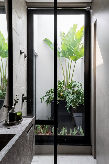 Jardim no banheiro