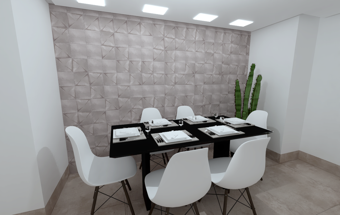 Parede Tangram cimento