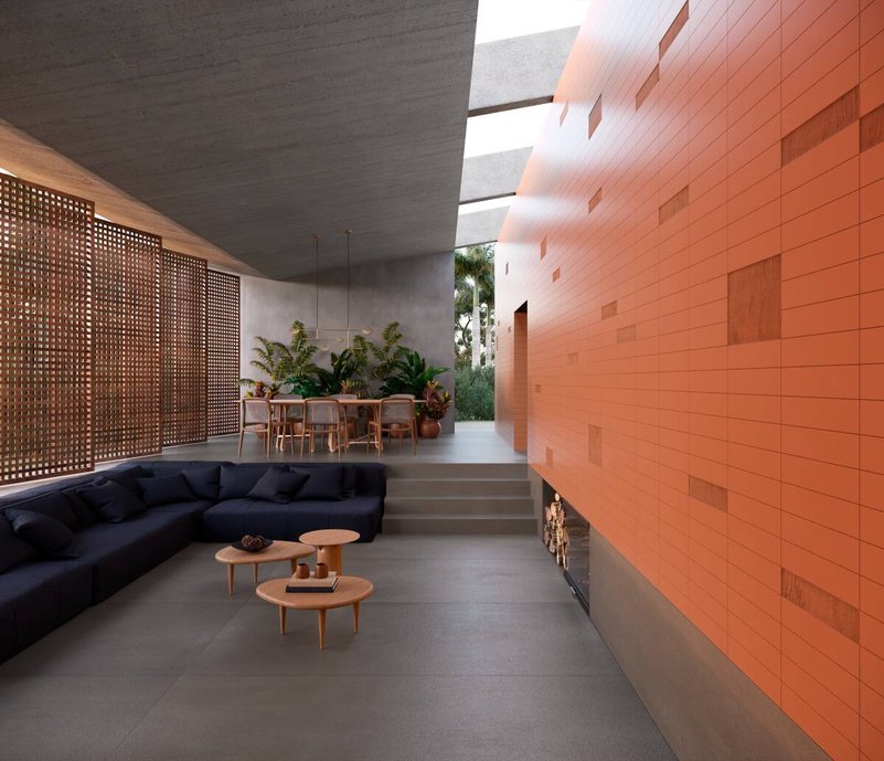 Sala integrada contemporânea