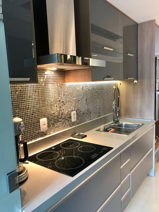 Cozinha com Star Mix Silver sobre a bancada