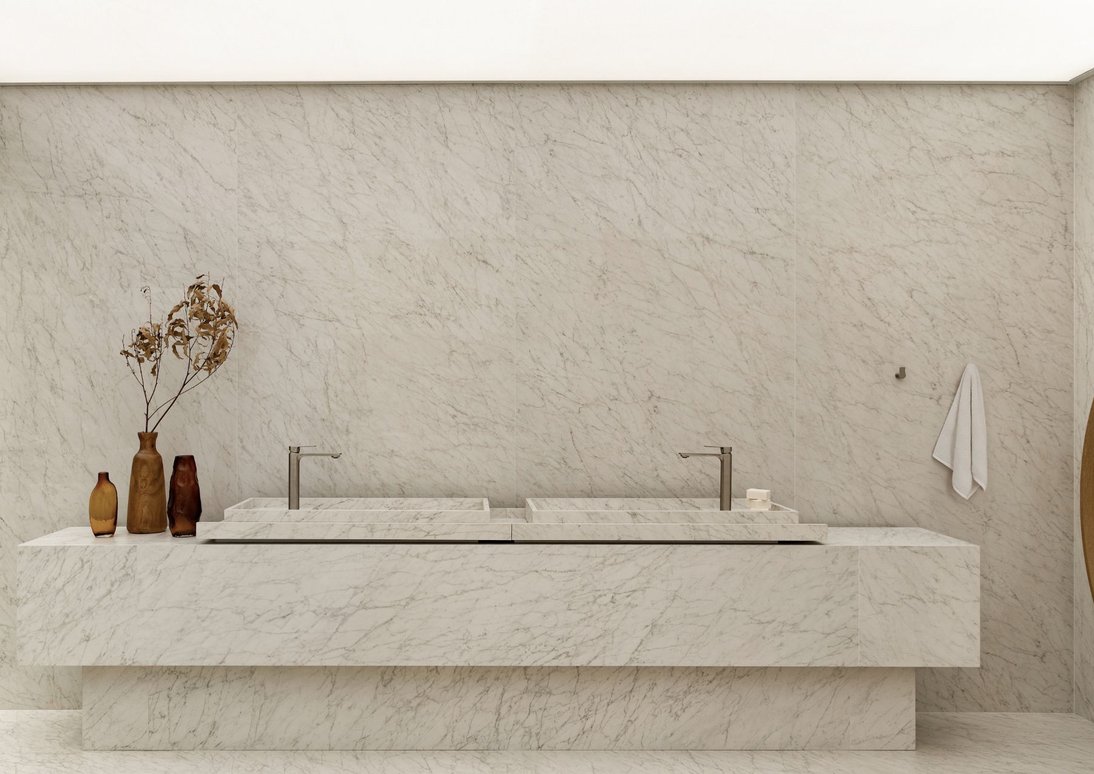Mármore Carrara e sua releitura em porcelanato
