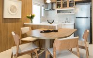 Cozinha integrada com living