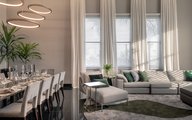 Sala de Tb e Jantar - Piso: Made Graphite Polido (Portobello) - piso preto escuro