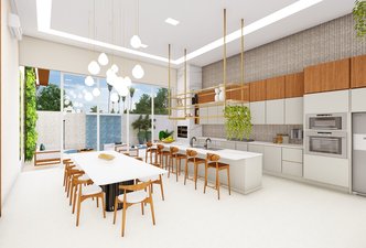AMBIENTES INTEGRADOS - por Vanderly Garcia - A Estrutural Engenharia e Arquitetura 