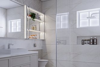 Banheiro suíte Residência AC