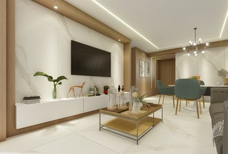 Sala e varanda integradas