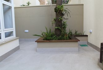 cozinha e área externa