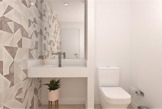 Lavabo com MIX MATISSE FUMEE e VIA DURINI GREY