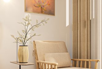 Ressonância Elegante: Living com Toque de Harpa