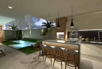 Área Gourmet e Piscina