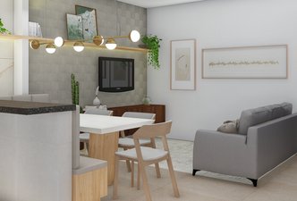 Sala de Estar/Jantar e Cozinha 