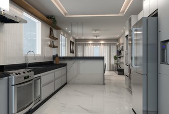 Sala de estar e Cozinha integrada