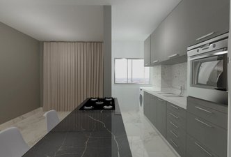 Cozinha e sala