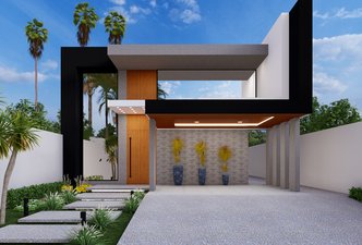 FACHADA RESIDENCIAL - por Vanderly Garcia - A Estrutural Engenharia e Arquitetura