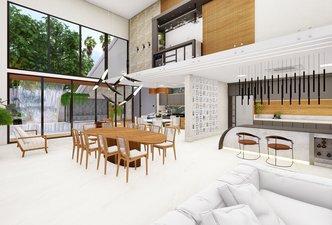 Modern kitchen - por Vanderly Garcia - A Estrutural Engenharia e Arquitetura