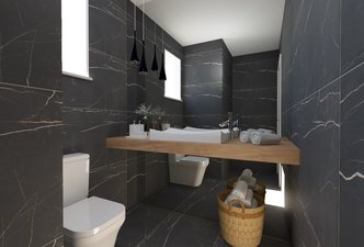 Lavabo Nero Venato Silk