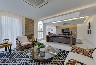 Sala de casa de praia
