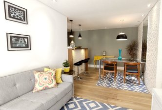 Sala de apartamento em Interlagos
