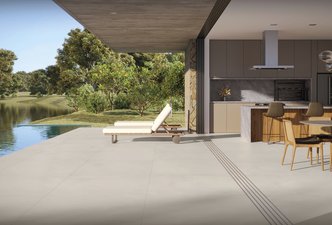 Área de lazer com piscina
