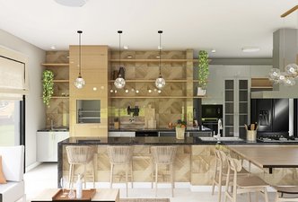 Cozinha gourmet casa luz