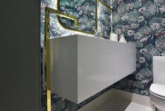 Lavabo Ouro e Estampa