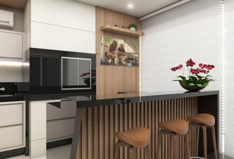 Cozinha e Gourmet integrados