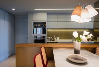 Cozinha integrada com área social
