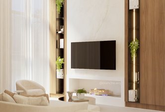 Sala de estar com revestimento Speziato.