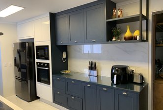 Cozinha azul apto 152