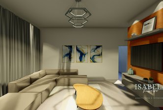 Living room projeto residencial 2T