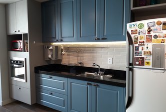 Cozinha integrada com a sala