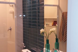 Banheiro apartamento praia