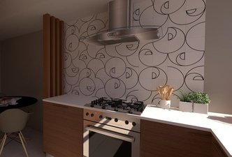 Cozinha com detalhe em Arcos