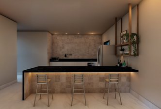 Cozinha integrada com Sala