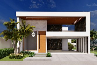 FACHADA RESIDENCIAL MODERNA- por Vanderly Garcia
