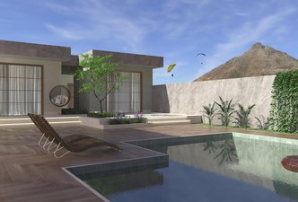 IMAGEM VIRTUAL - ESPAÇO GOURMET E PISCINA