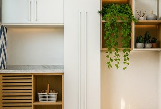 Lavanderia com alma leve e design funcional