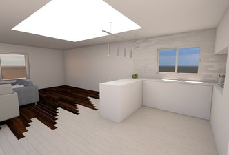 cozinha e sala 